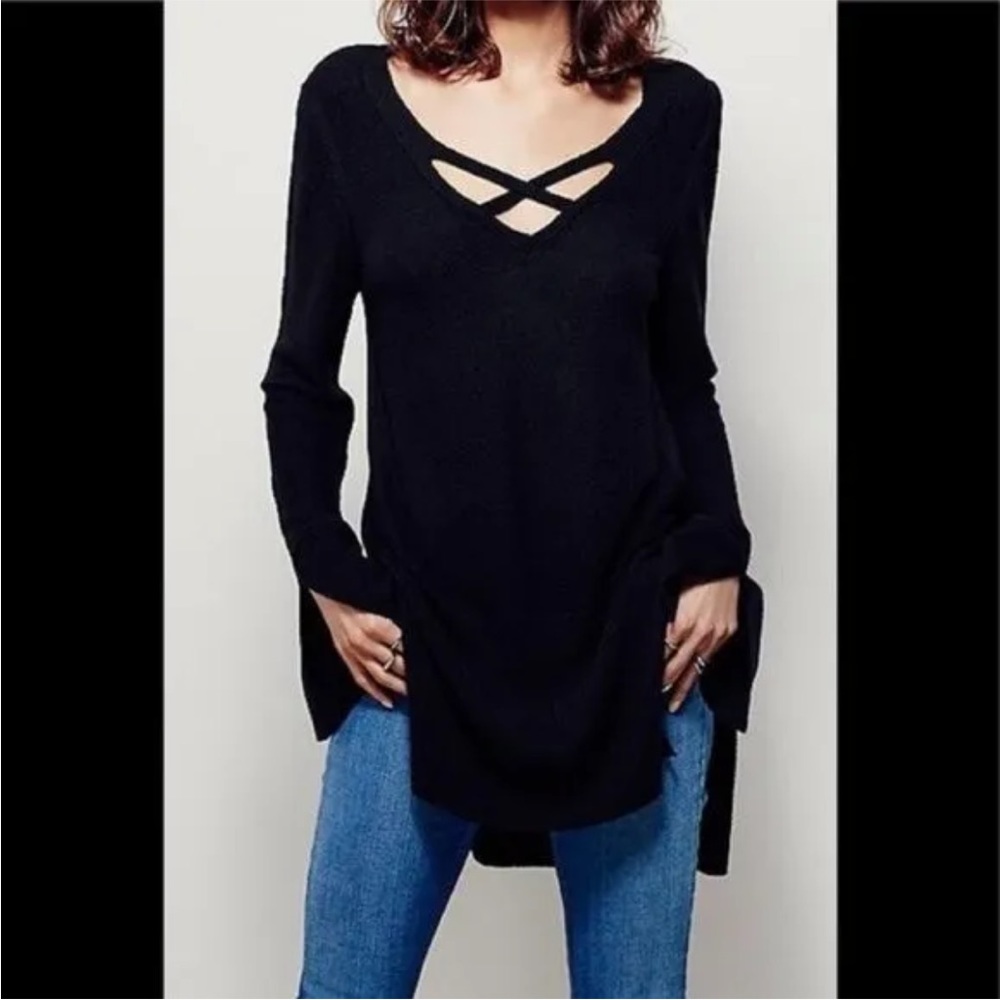 Free People Criss Cross Black Tunic Small From Revolve - Picture 4 of 8